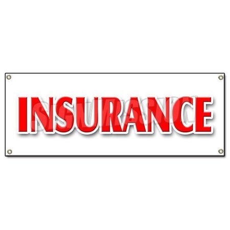 SIGNMISSION INSURANCE BANNER SIGN life casualty auto broker agent sales all lines high risk B-Insurance